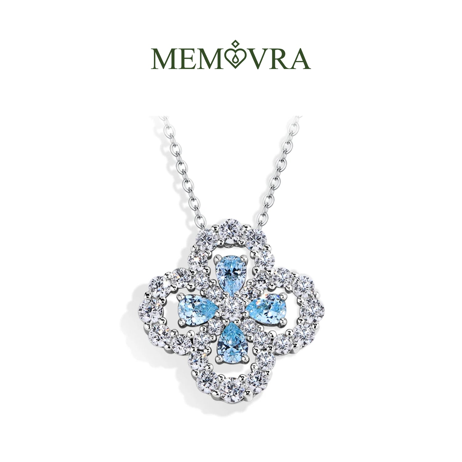 Celestial Clover Moissanite Necklace